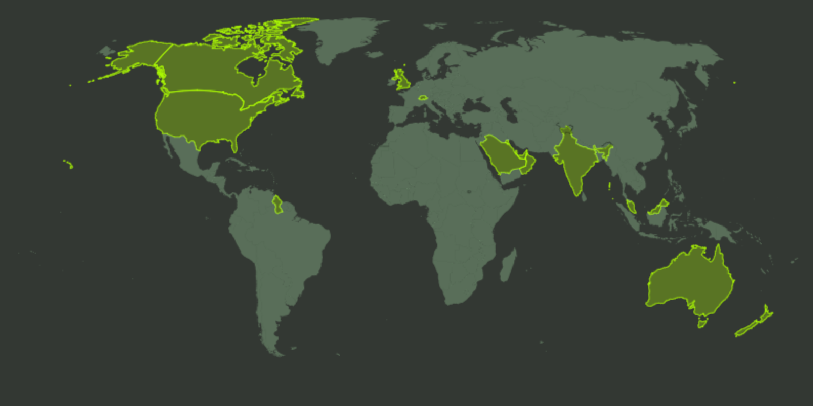 A world map showing Cyberefresh's global operations across North America, Europe, Asia, and the Middle East